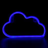 ACA F04006316 ΣΥΝΝΕΦΟ, 48 NEON LED ΛΑΜΠΑΚΙΑ ΜΕ ΜΠΑΤΑΡΙΕΣ (3xAA)/USB, ΜΠΛΕ, IP20, 29.5x2x18.5cm