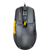 YENKEE YMS 3600BK MARKSMAN Modular Gaming Ποντίκι με 6 Ρυθμιζόμενα Πλήκτρα και RGB, Μαύρο