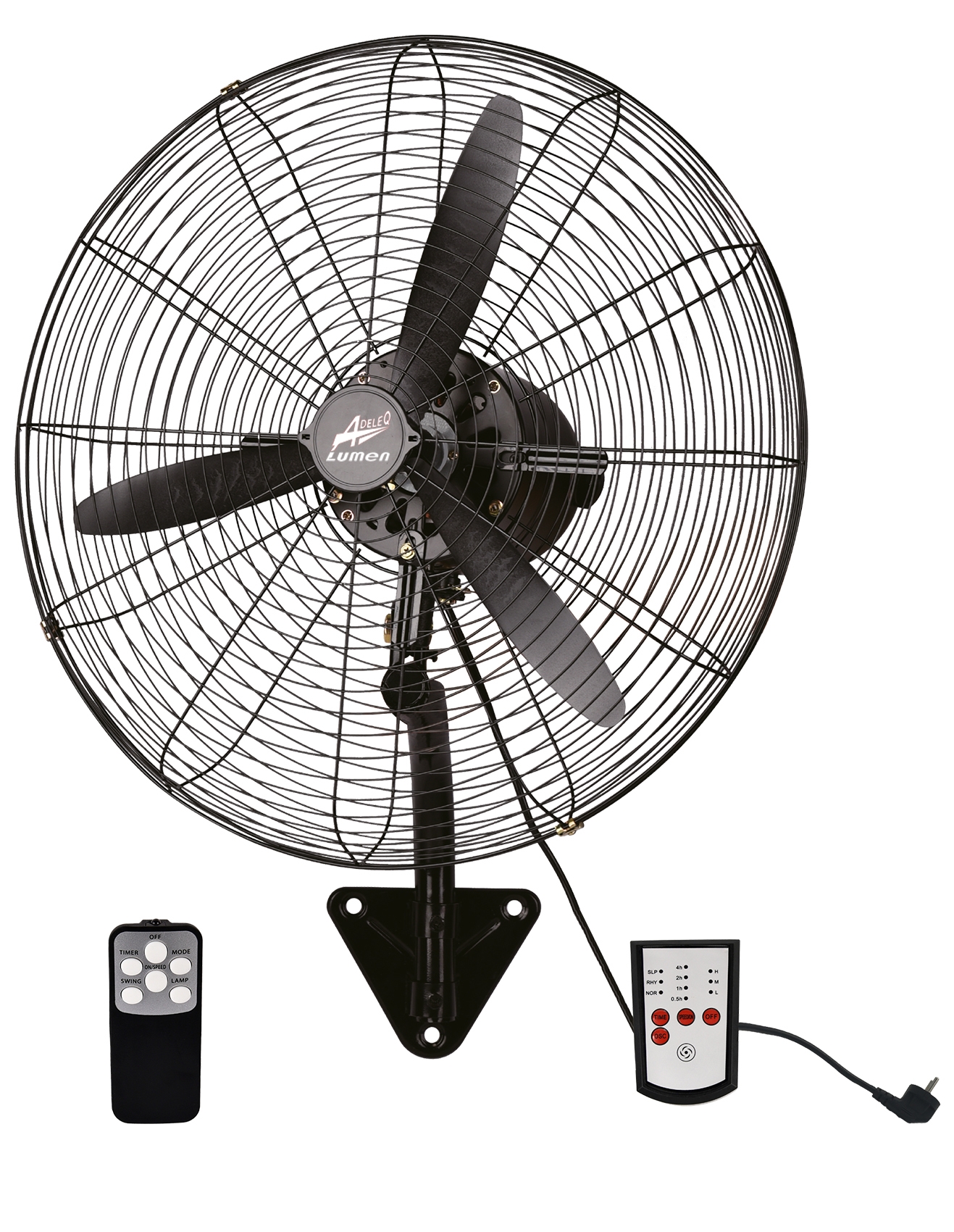 Adeleq 18-25 ΑΝΕΜΙΣΤΗΡΑΣ ΕΠΙΤΟΙΧΟΣ ΜΑΥΡΟΣ ΜΕ CONTROL 95W Φ55cm ΜΕ ΤΗΛ/ΡΙΟ